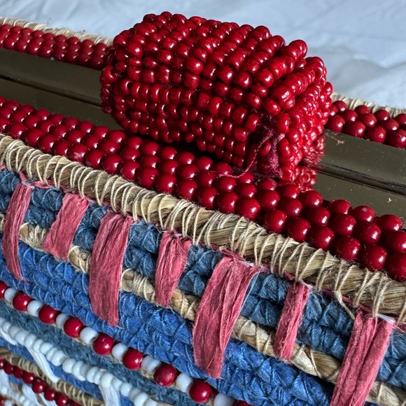 🆕 Zara | 💙❤️🤍Beaded Clutch🤍❤️💙 - Picture 10 of 10